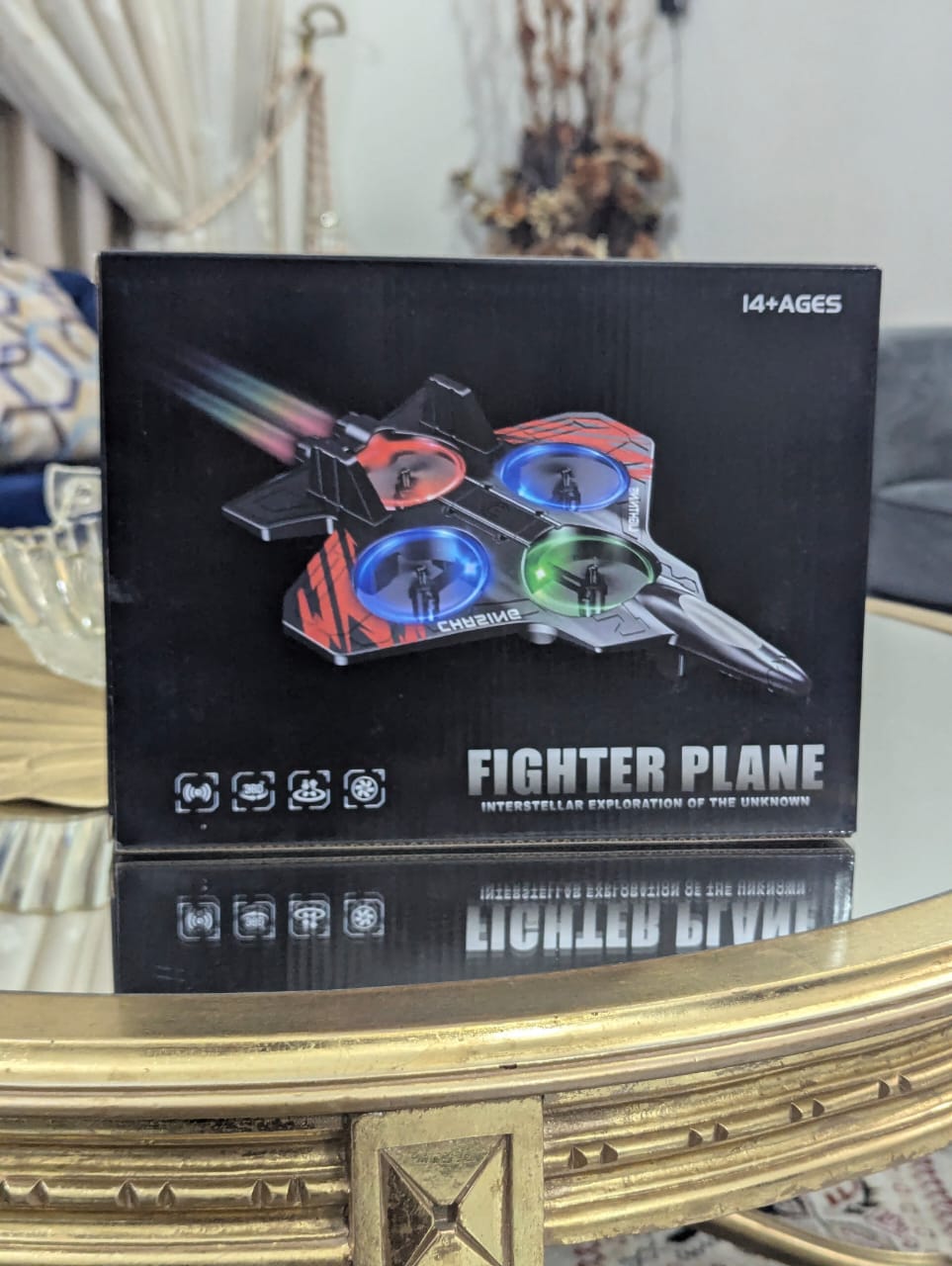 Remote Control Fighter Jet with LED Lights & 360° Stunt Flips - Image 9