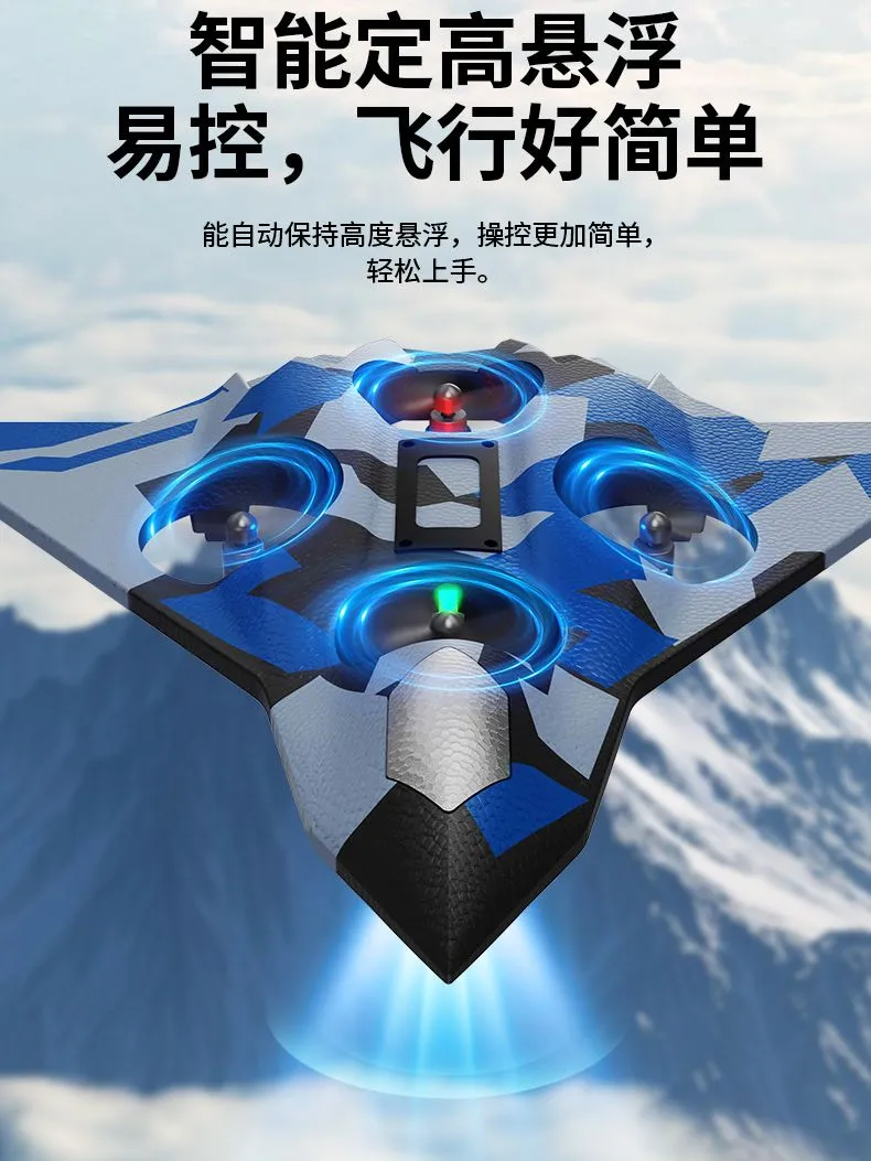 Remote Control Fighter Jet with LED Lights & 360° Stunt Flips - Image 3